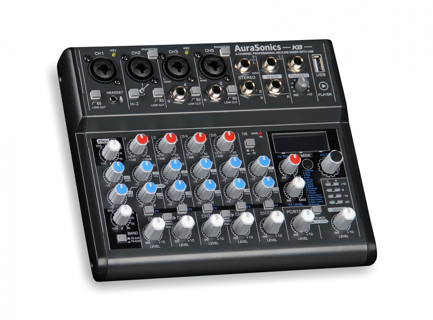 AuraSonics K8 компактный микшерный пульт в Аше