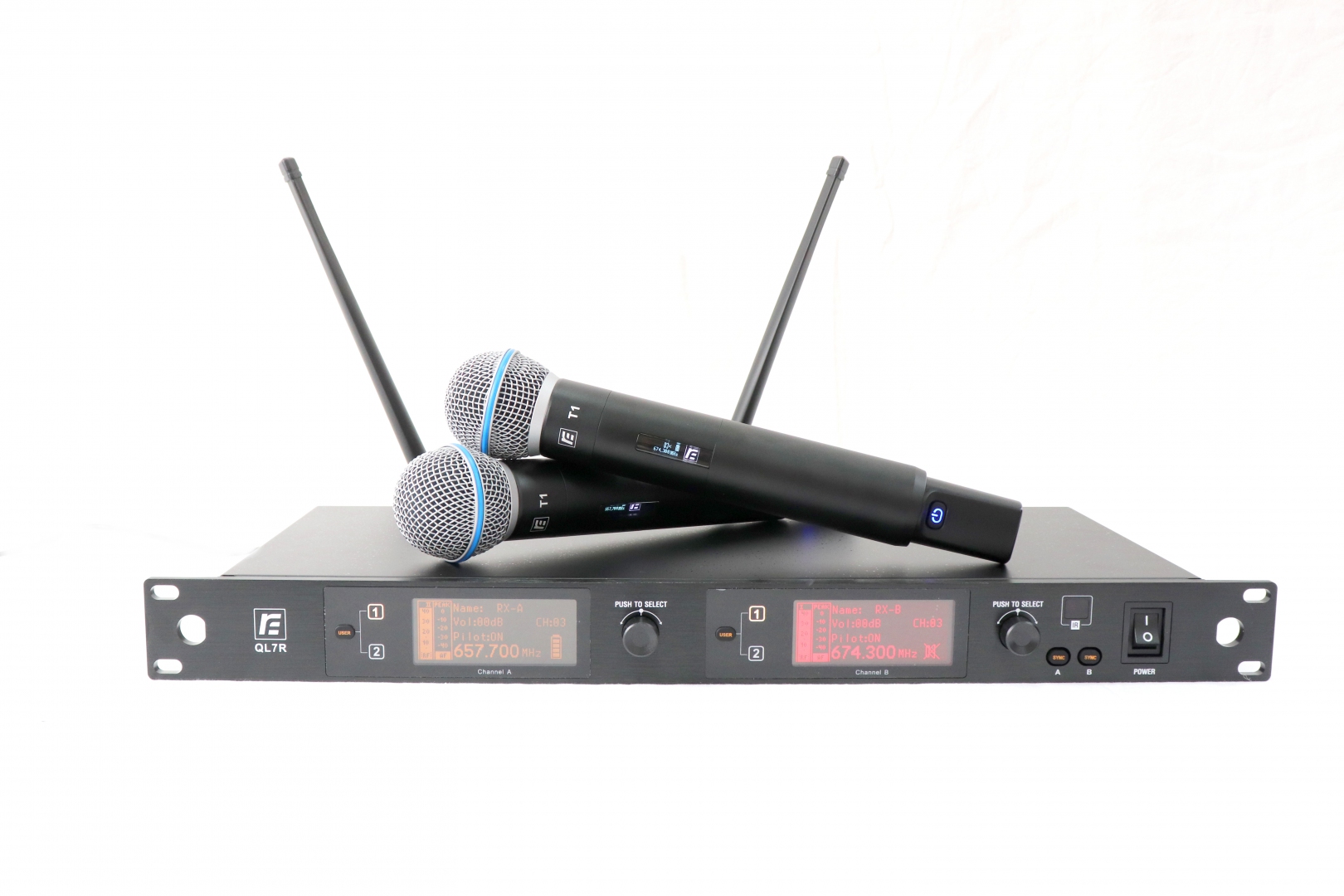 RFIntell QL7R/T1-A 651,800-683,400 МГц 2-канальная радиосистема с 2-мя ручными микрофонами в Аше