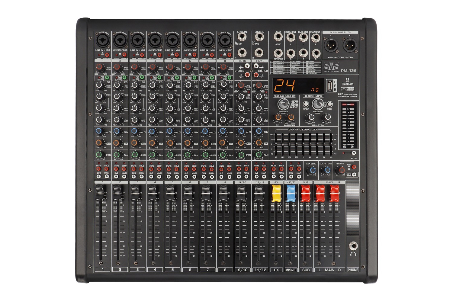 SVS Audiotechnik mixers PM-12A Активный аналоговый микшерный пульт, 12-канальный в Аше